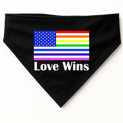 Love Wins Flag Gay Pride USA-Made Doggie Bandana