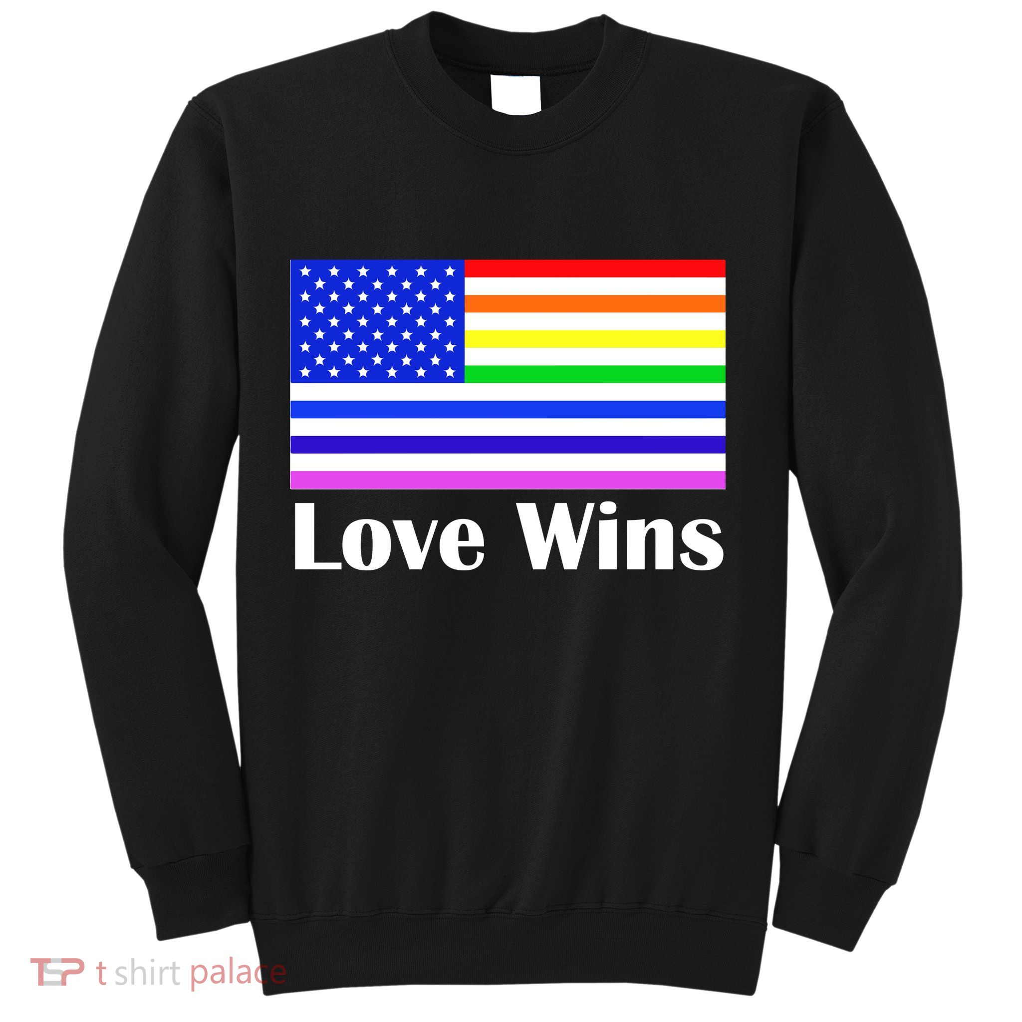 Love Wins Flag Gay Pride Sweatshirt