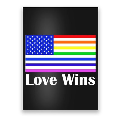 Love Wins Flag Gay Pride Poster