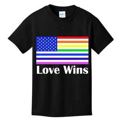 Love Wins Flag Gay Pride Kids T-Shirt