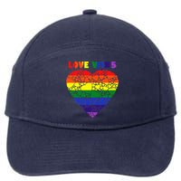 Love Wins Heart 7-Panel Snapback Hat