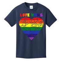 Love Wins Heart Kids T-Shirt