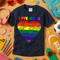 Love Wins Heart Kids T-Shirt