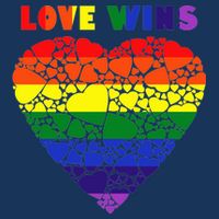 Love Wins Heart Kids T-Shirt