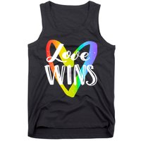 Love Wins LGBT Rainbow Heart Tank Top