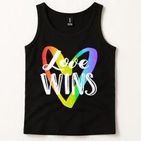 Love Wins LGBT Rainbow Heart Tank Top