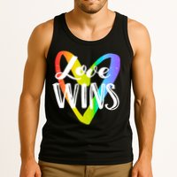 Love Wins LGBT Rainbow Heart Tank Top