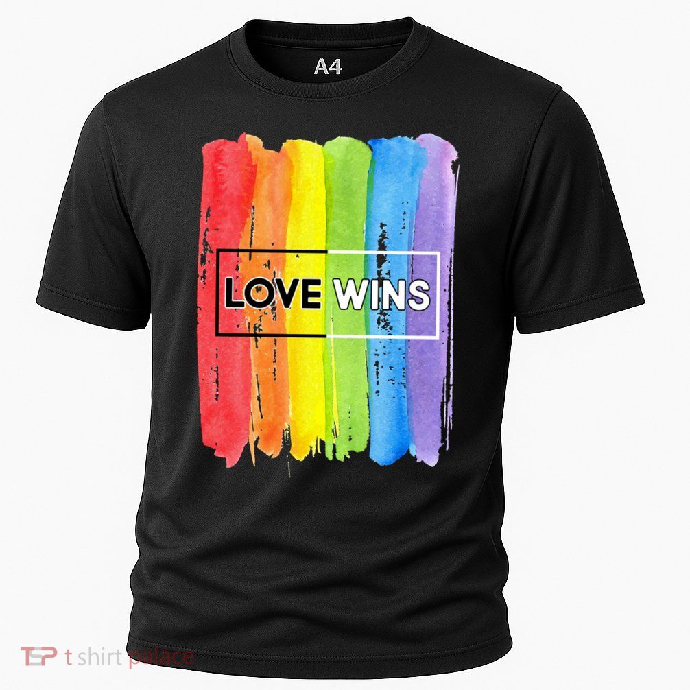 Love Wins LGBT Support Gay Pride Cooling Performance Crew T-Shirt