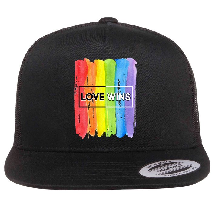 Love Wins LGBT Support Gay Pride Flatbill Hat