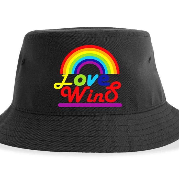 Love Wins Rainbow Sustainable Bucket Hat