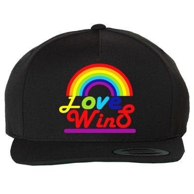 Love Wins Rainbow Wool Snapback Cap
