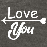 Love You Arrow Heart Cotton Canvas Backpack