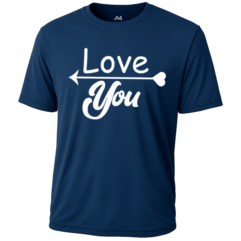Love You Arrow Heart Cooling Performance Crew T-Shirt