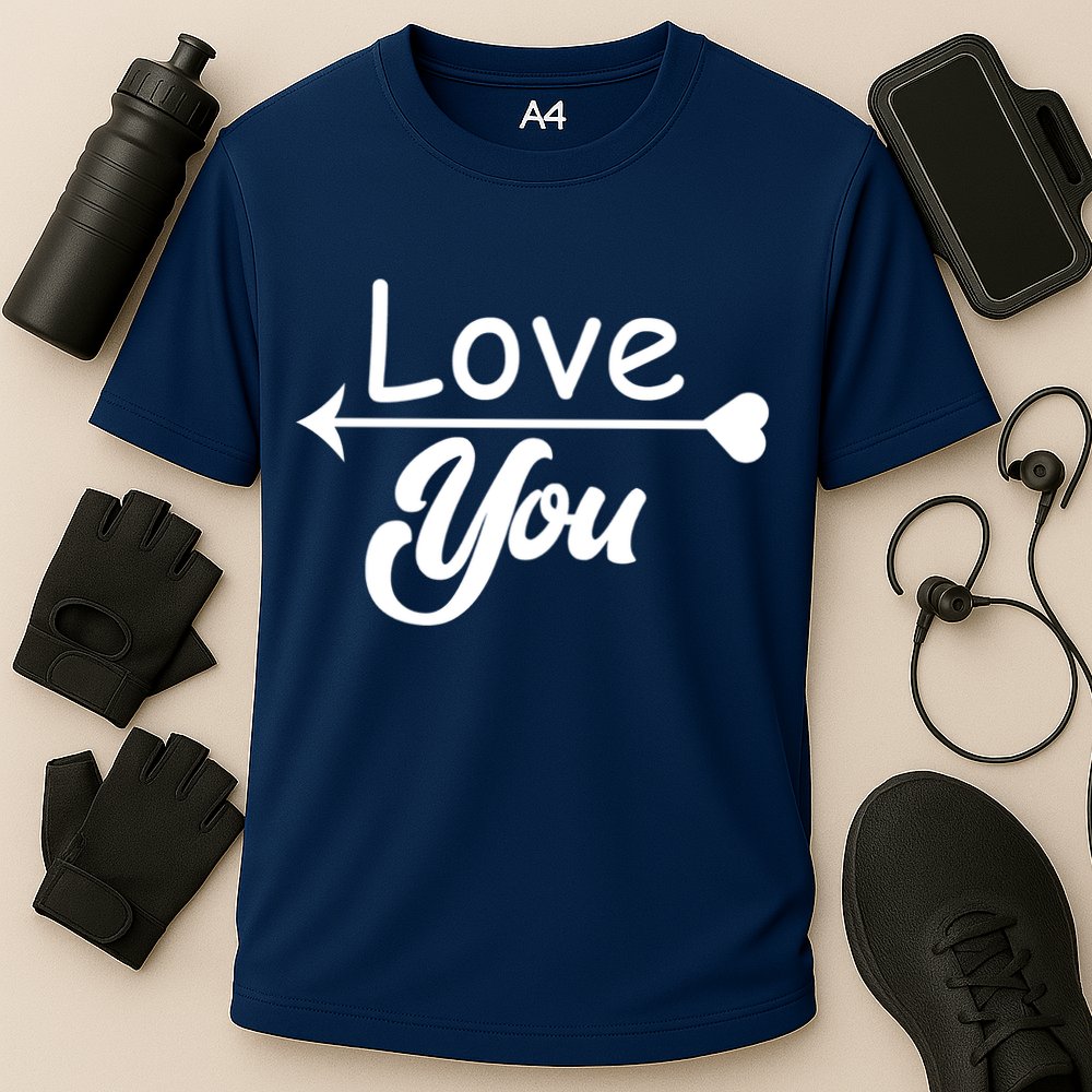 Love You Arrow Heart Cooling Performance Crew T-Shirt