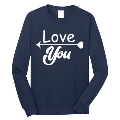 Love You Arrow Heart Long Sleeve Shirt