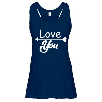 Love You Arrow Heart Ladies Essential Flowy Tank