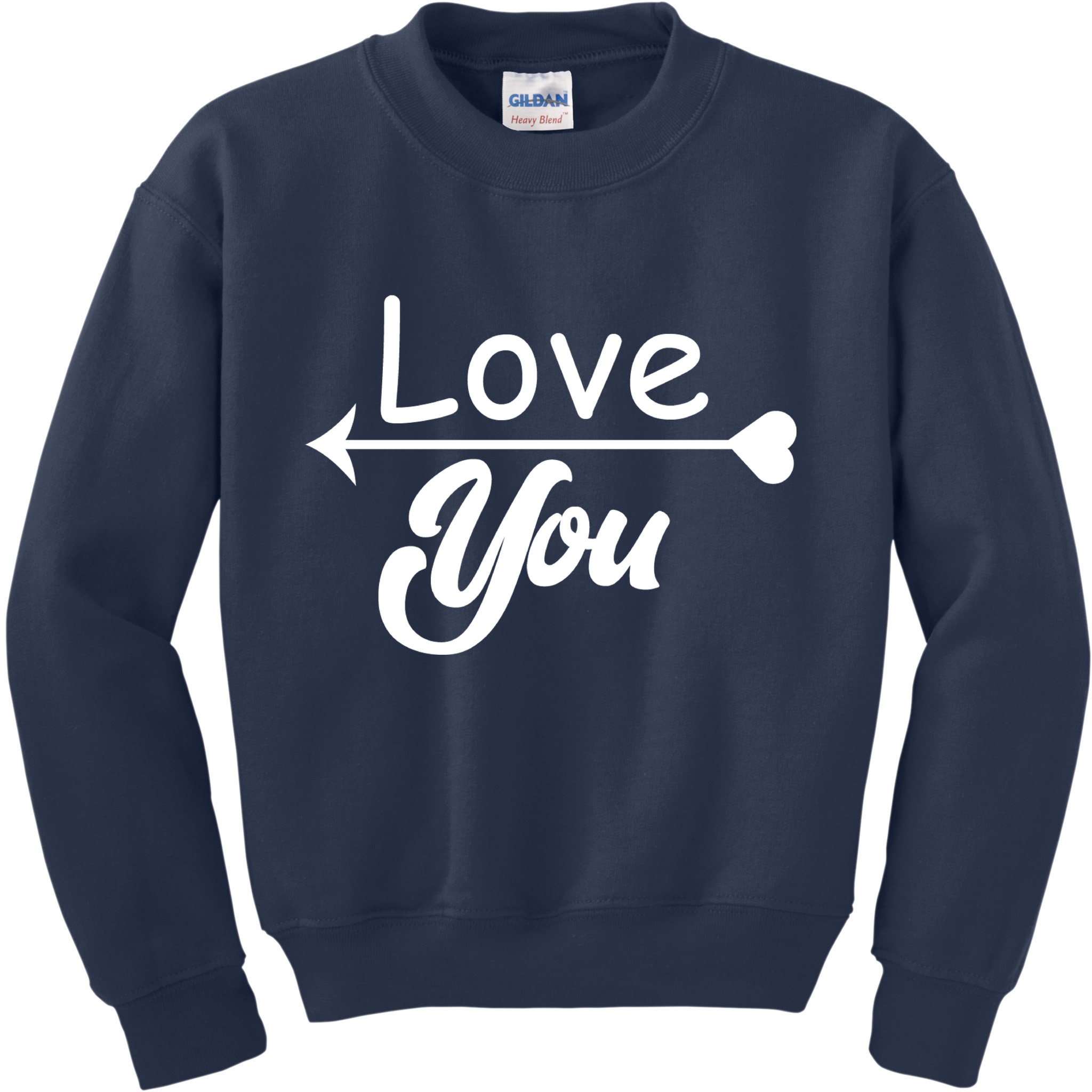 Love You Arrow Heart Kids Sweatshirt