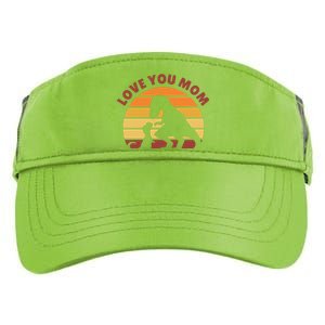 Love You Mom Dinosaur Adult Drive Performance Visor