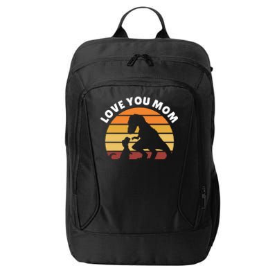 Love You Mom Dinosaur City Backpack