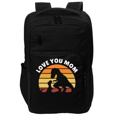 Love You Mom Dinosaur Impact Tech Backpack