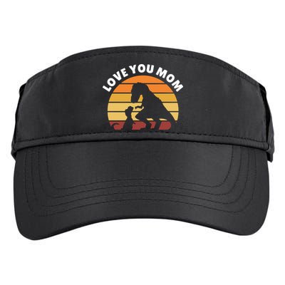 Love You Mom Dinosaur Adult Drive Performance Visor