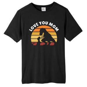 Love You Mom Dinosaur Tall Fusion ChromaSoft Performance T-Shirt