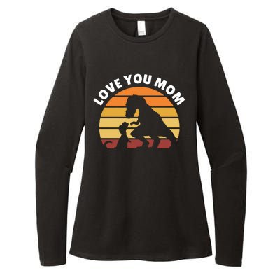 Love You Mom Dinosaur Womens CVC Long Sleeve Shirt