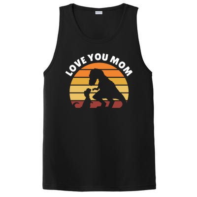 Love You Mom Dinosaur PosiCharge Competitor Tank