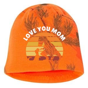 Love You Mom Dinosaur Kati - Camo Knit Beanie