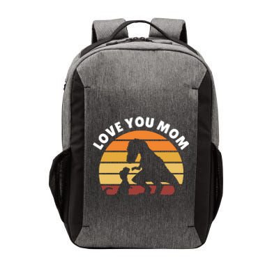 Love You Mom Dinosaur Vector Backpack