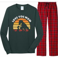 Love You Mom Dinosaur Long Sleeve Pajama Set