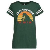 Love You Mom Dinosaur Enza Ladies Jersey Football T-Shirt