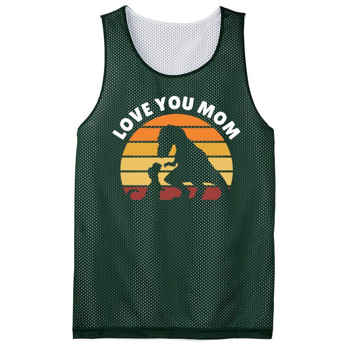 Love You Mom Dinosaur Mesh Reversible Basketball Jersey Tank