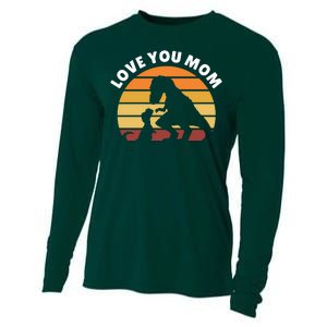 Love You Mom Dinosaur Cooling Performance Long Sleeve Crew