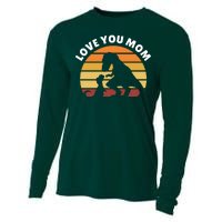 Love You Mom Dinosaur Cooling Performance Long Sleeve Crew