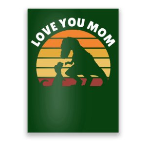 Love You Mom Dinosaur Poster