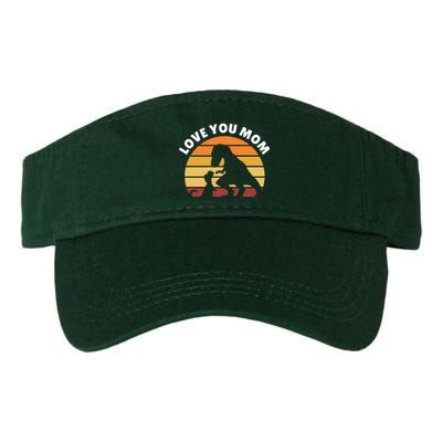 Love You Mom Dinosaur Valucap Bio-Washed Visor