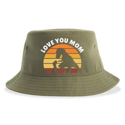 Love You Mom Dinosaur Sustainable Bucket Hat