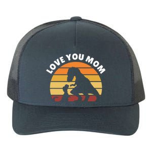 Love You Mom Dinosaur Yupoong Adult 5-Panel Trucker Hat