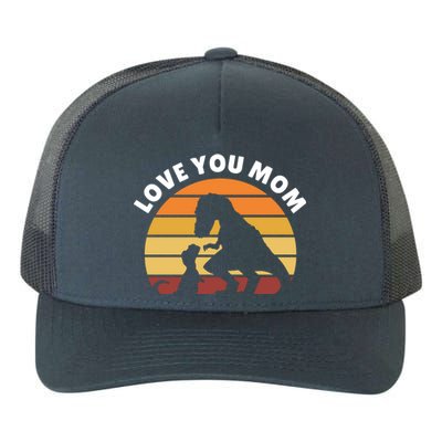 Love You Mom Dinosaur Yupoong Adult 5-Panel Trucker Hat