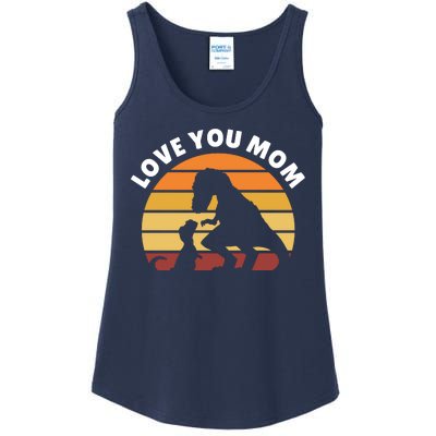 Love You Mom Dinosaur Ladies Essential Tank