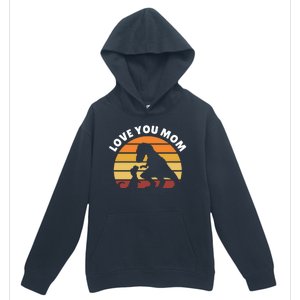 Love You Mom Dinosaur Urban Pullover Hoodie