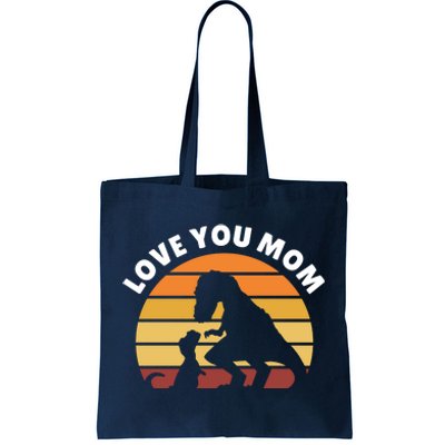 Love You Mom Dinosaur Tote Bag