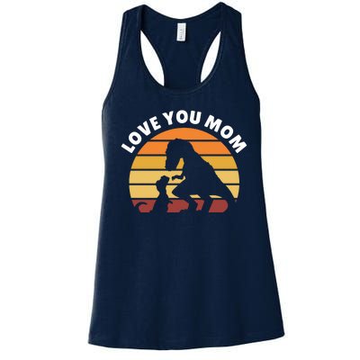 Love You Mom Dinosaur Women's Racerback Tank