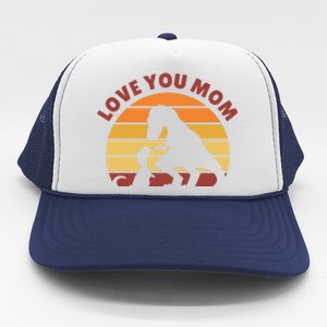 Love You Mom Dinosaur Trucker Hat