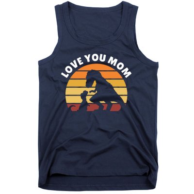 Love You Mom Dinosaur Tank Top