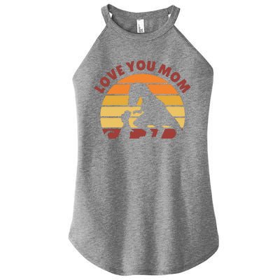 Love You Mom Dinosaur Women's Perfect Tri Rocker Tank