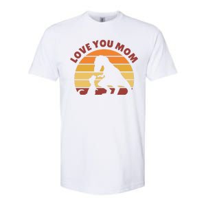 Love You Mom Dinosaur Softstyle CVC T-Shirt