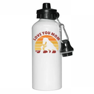 Love You Mom Dinosaur Aluminum Water Bottle