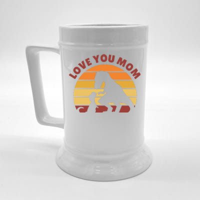 Love You Mom Dinosaur Beer Stein